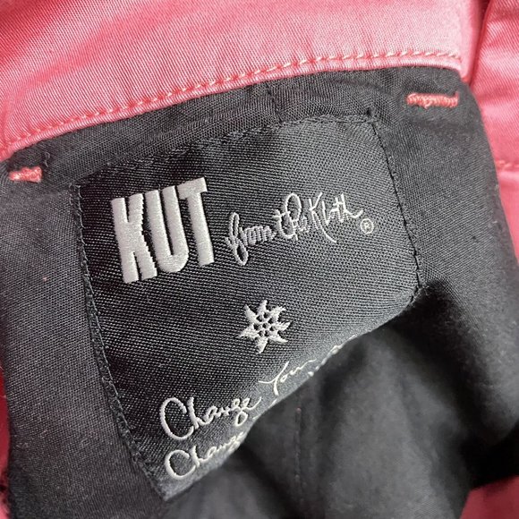 KUT FROM THE KLOTH Taylor Crop Trouser Mid Rise Pink Casual Pants Women's Size 6 - Picture 8 of 14